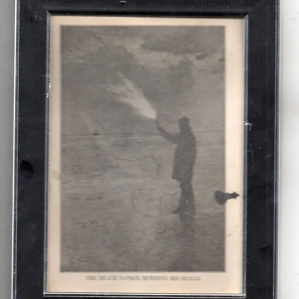 The Beach Patrol - Framed Black and White Lithograph